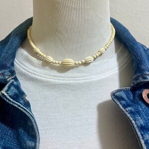 Vintage carved beads necklace